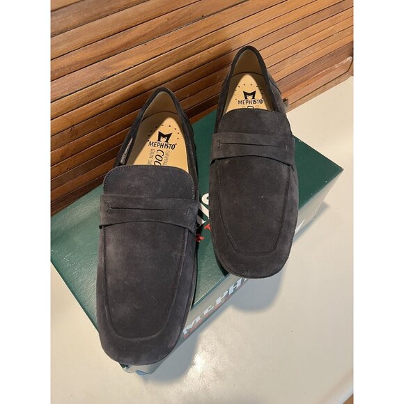 New w/ Box MEPHISTO Alexis Mocassin Loafer Blue Suede 9855  EU 11.5  US 12 - Picture 4 of 13